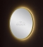 Lustro łazienkowe okrągłe w złotej ramie podświetlane LED 80cm