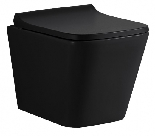 Lavita Bezrantowa miska wisząca czarna WC RIM+ LAGO BLACK