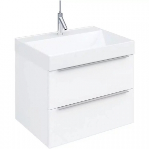Fackelmann Biała szafka z umywalką 80 cm Malaga