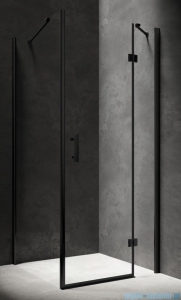 Omnires Manhattan kabina prysznicowa 80x80 cm prostokątna czarny mat/szkło przezroczyste 