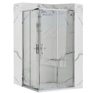 Rea Punto kabina prysznicowa 100x80 cm prostokątna chrom/szkło przezroczyste