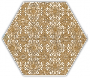 Paradyż Shiny Lines dekor ścienno-podłogowy 19,8x17,1 cm inserto motyw E złoty/biały mat
