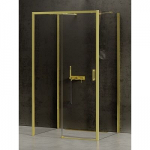 New Trendy Prime Light Gold kabina prysznicowa 150x80 cm prostokątna przyścienna lewa złoty/szkło przezroczyste
