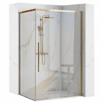 Rea Solar Gold kabina prysznicowa złoty aluminiowy/szkło przezroczyste