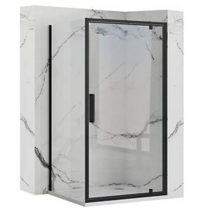 Rea Rapid Swing kabina prysznicowa 70x100 cm prostokątna czarny półmat/szkło przezroczyste 